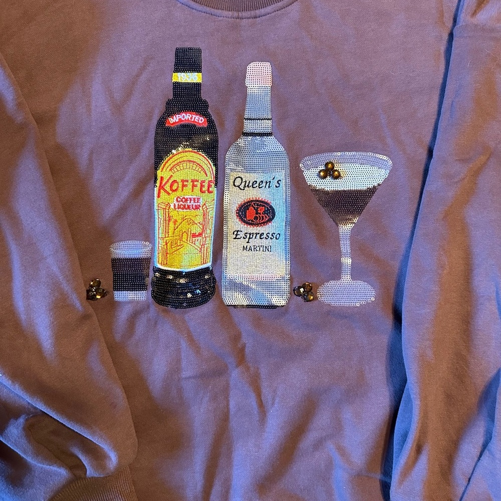QUEEN OF SPARKLES Espresso Martini Sweatshirt XL